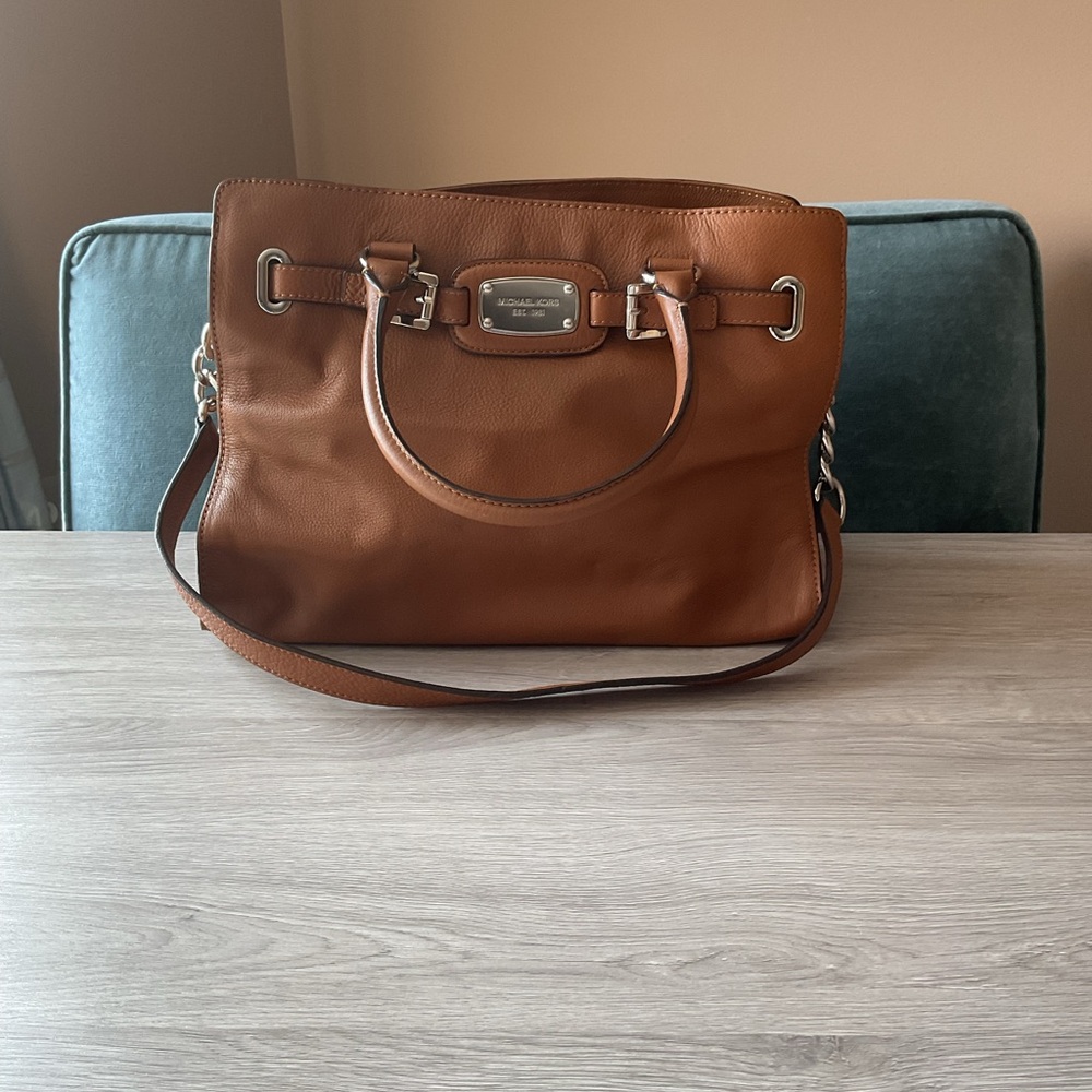 Michael Kors Brown Leather Tote Bag